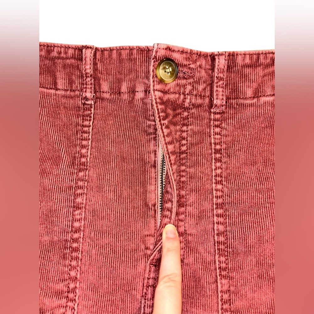 American Eagle Outfitters Red-burgundy seasonal corduroy Skirt size 6 - Picture 6 of 11